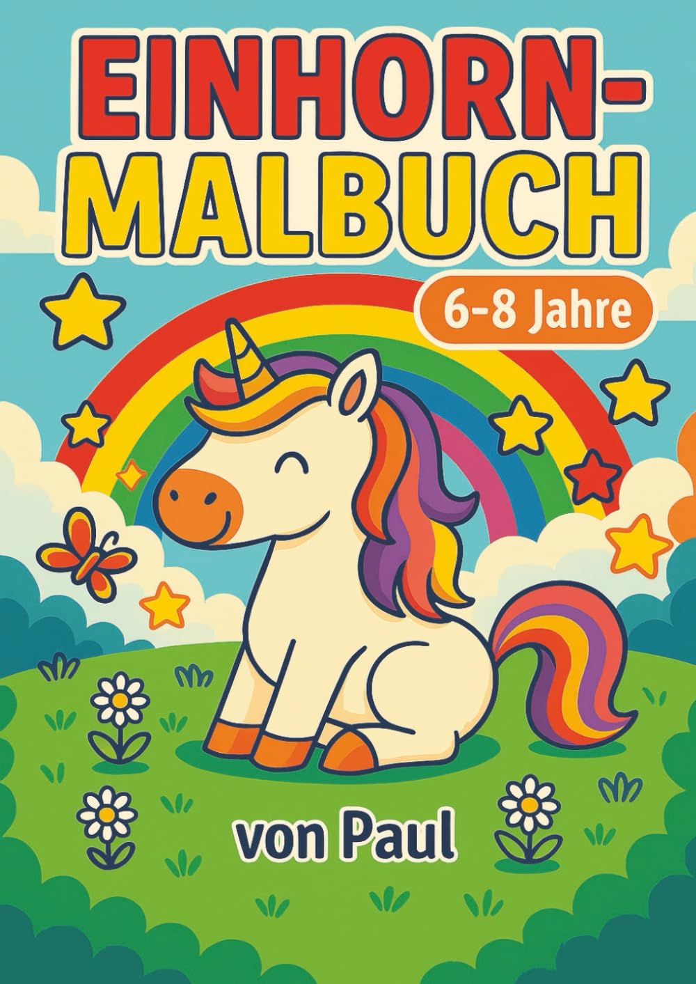 Einhorn-Malbuch für Kinder cover